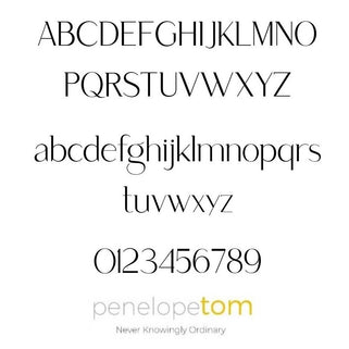 Example of Penelopetom fonts